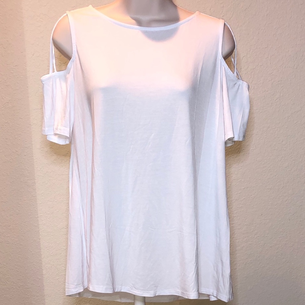 White Birch - Cold Shoulder, Criss-Cross Top